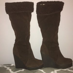 Dollhouse Knee-high Wedge Boots size 7 1/2